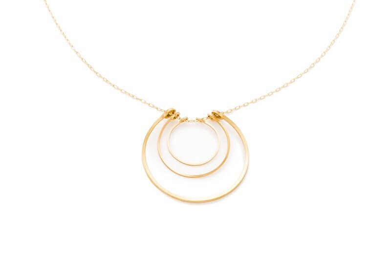 NATURALI jewelry 3連トップロングネックレス 80cm