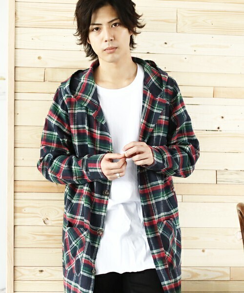 JIGGYS SHOP ロングチェックパーカー