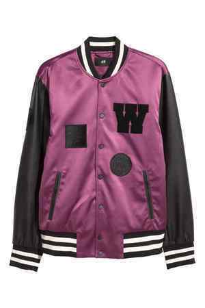 H&M パッデッドベースボールジャケット