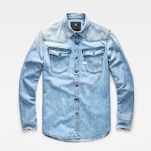 G-STAR RAW 3301 QUILTED DENIM SHIRT