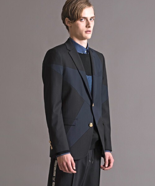 Education from Youngmachines MENS フロントスターブロッキングジャケット