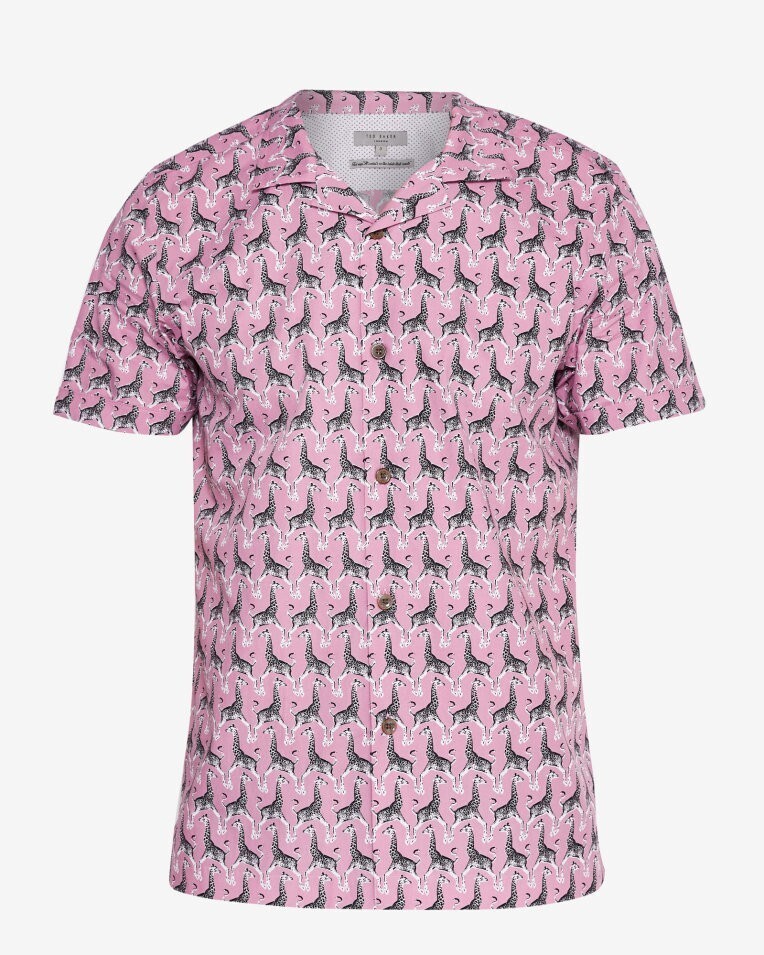Ted Baker London LEAPIE Giraffe print cotton shirt