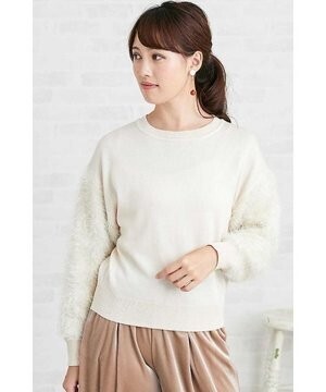 N.(N. Natural Beauty Basic) シャギースリーブニット