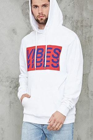 FOREVER21 Vibes Graphic Terry Hoodie