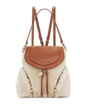SEE BY CHLOE Shearling Fur Backpack