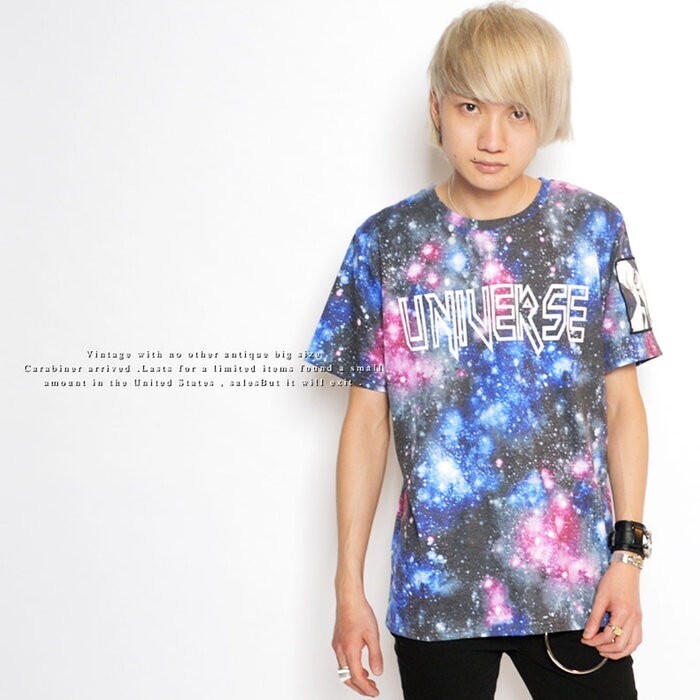 KINGLYMASK ワッペン ギャラクシー Tシャツ