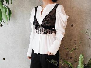 STAIR ショルダータックシャツ