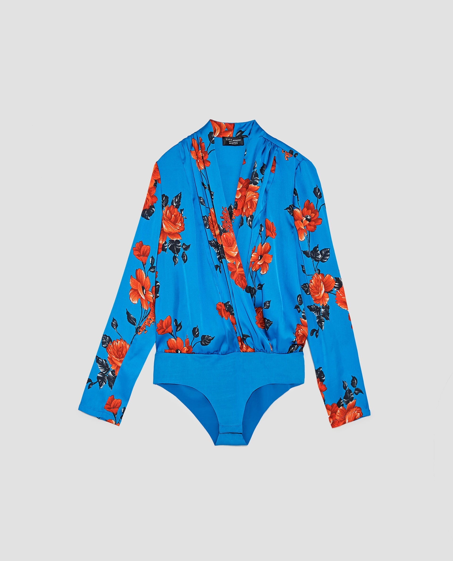 ZARA フラワー柄ボディスーツ