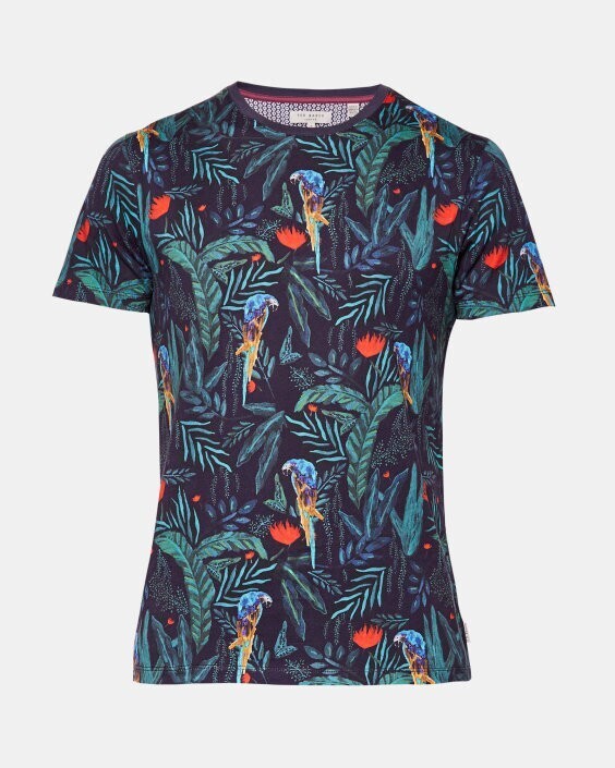 Ted Baker London KAANE Parrot print cotton T-shirt