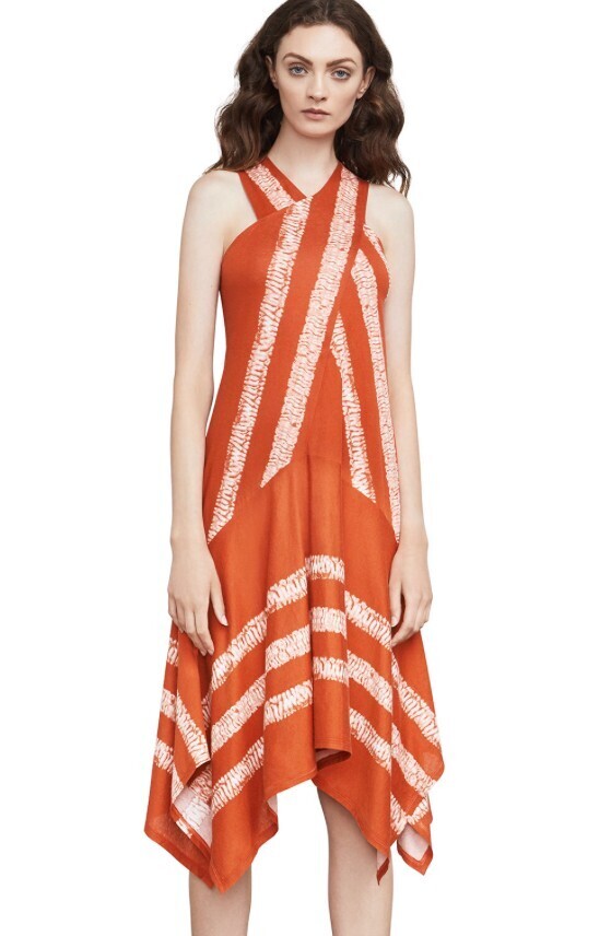 BCBG MAXAZRIA Ada Shibori-Print Dress