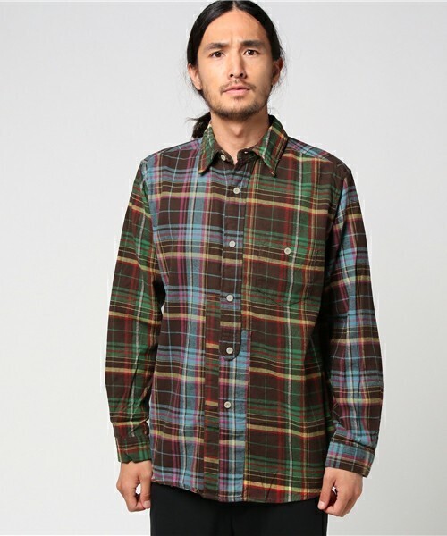 BEAMS PLUS コンビネーション チェック シャツ
