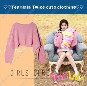 teamlala トゥワイス サナ ピンクセーター風ダンス制服衣装 TWICE サナ私服コスプレ衣装