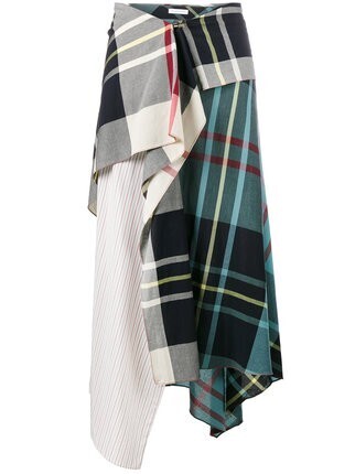 JW ANDERSON タータンチェック ミディスカート