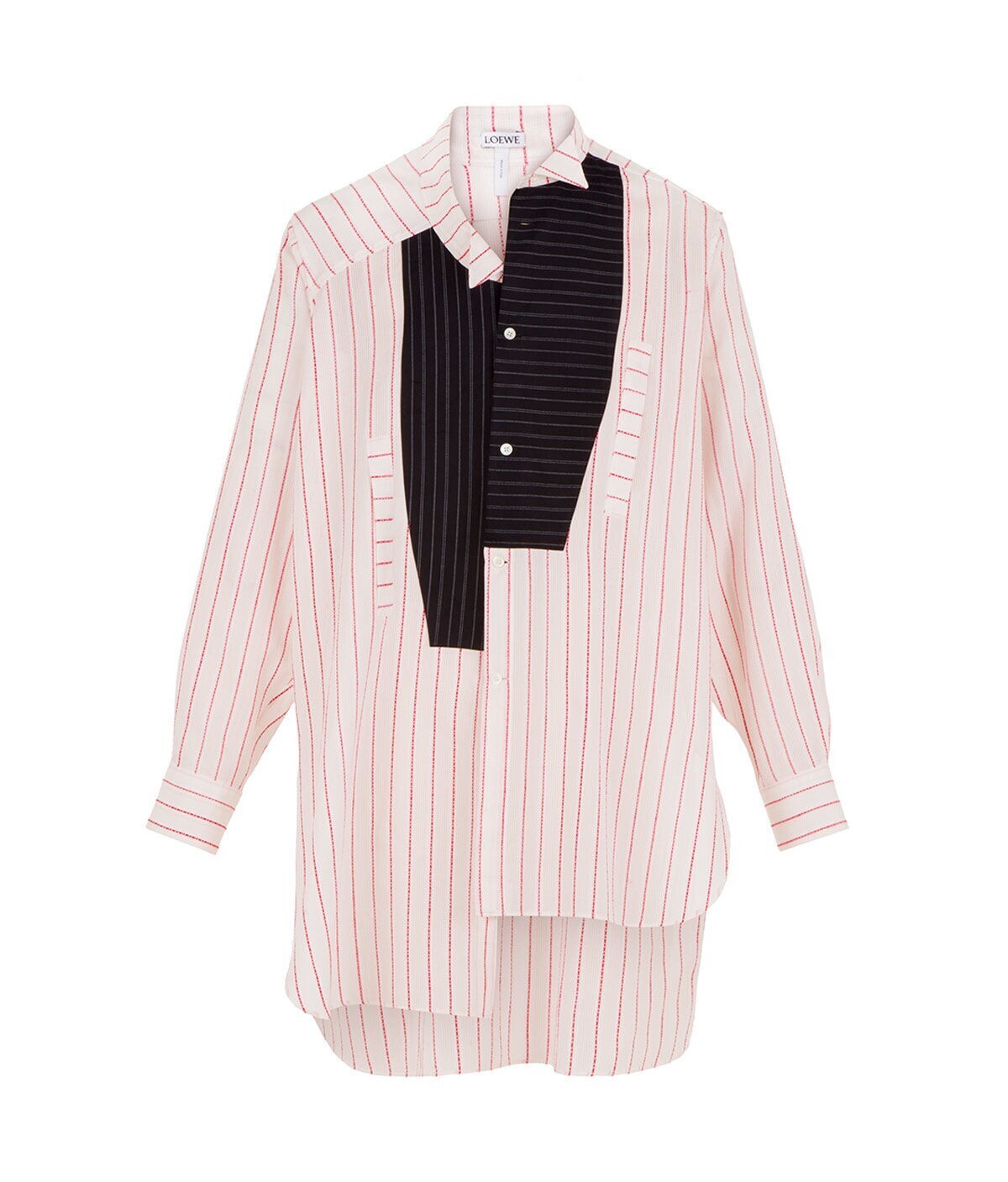 LOEWE Asym Shirt Stripes Leather Bib