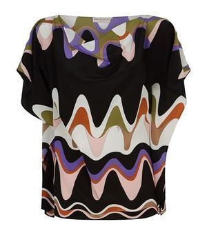 Emilio Pucci Leblon Wave Split Sleeve Top