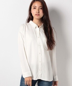 AZUL by moussy レーヨンツイルBIG長袖シャツ