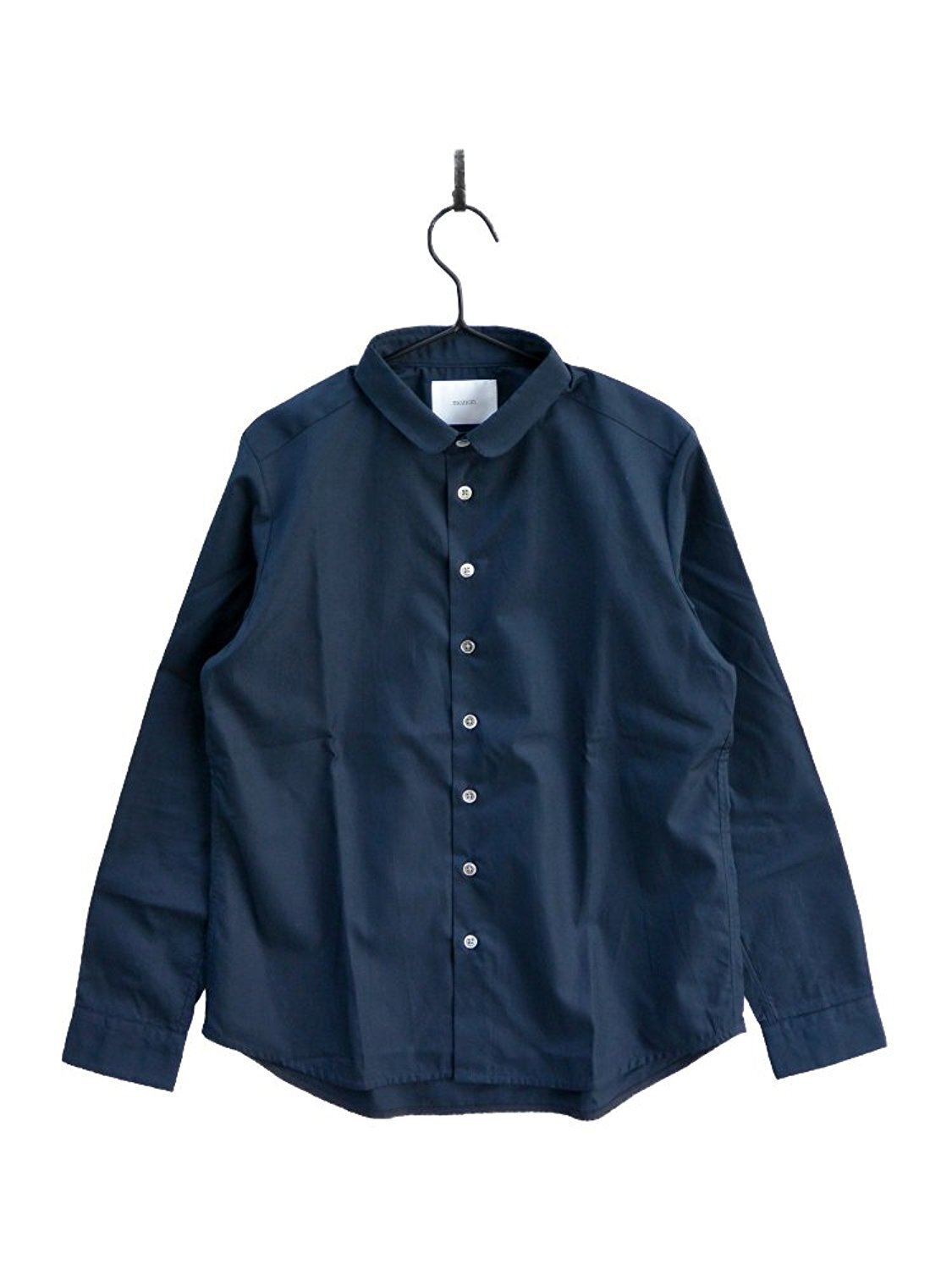 MANON ブロードクロスラウンドカラーシャツ (NAVY)
