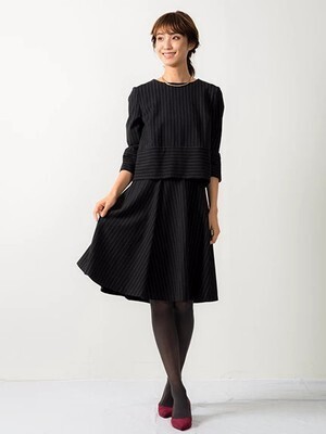 TONAL TRストライプブラウスxフレアスカート セットアップ | レディースファッション通販のTONAL（トーナル）公式通販サイト