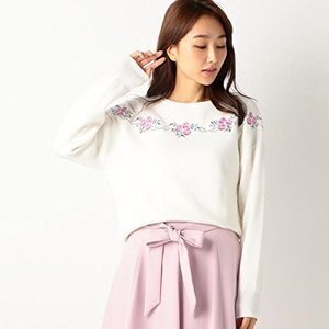 MEW'S REFINED CLOTHES ラウンド刺繍ニット