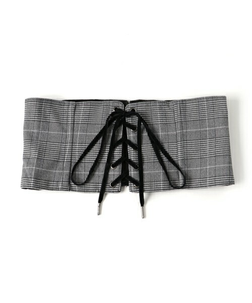 SLY CHECK LACE UP CORSET