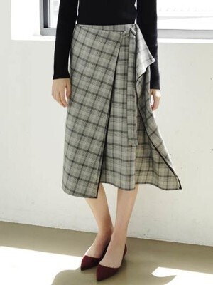 TONAL アシメグレンチェックスカート | レディースファッション通販のTONAL（トーナル）公式通販サイト