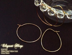 Sweets Jewelry Market 【SJ03817】 K10YG 地金 フープ ピアス