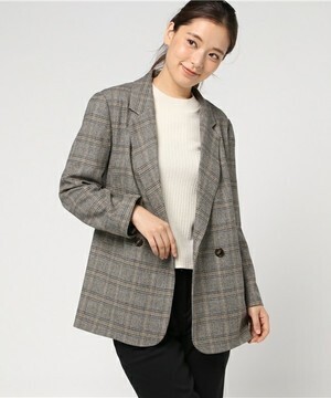 emmi atelier チェックテーラージャケット