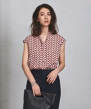 UNITED ARROWS ○UBCB ジオメトリック ボウタイ ブラウス