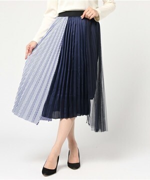 GALLERIE ストライプ切替スカート