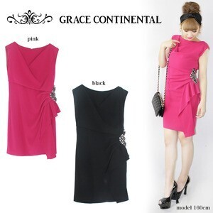 GRACE CONTINENTAL タックドレープワンピース