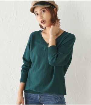 Avan Lily BasicVネックドルマンニットP/O