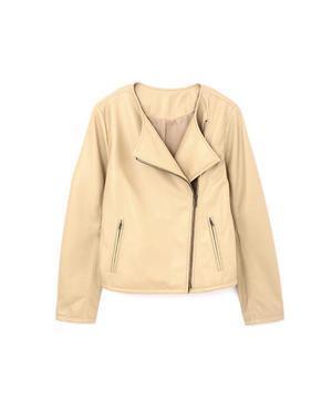 NATURAL BEAUTY BASIC レザーノーカラーライダース