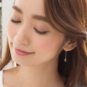 Sweets Jewelry Market 【SJ02054】 K10YG ダイヤモンド0.08ct ムーン スター リバーシブル ピアス