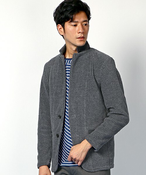 LANVIN en Bleu シェニールモールジャージィ 2つ釦ジャケット