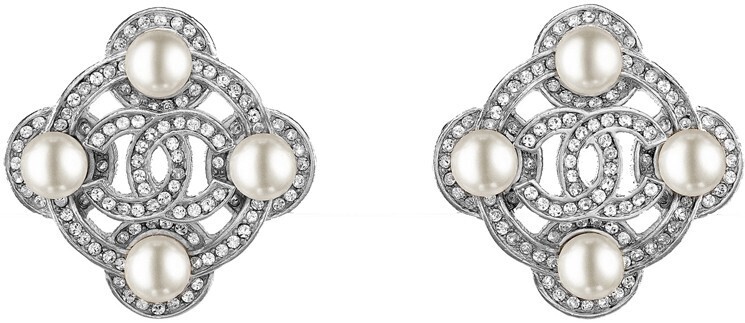 CHANEL CC Pearl Earrings