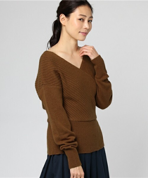 Domenico + Savio ANGORA MIX CROSSOVER PULLOVER