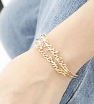 Raffia Message bangle