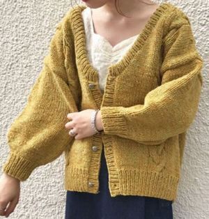 Kastane ボリュスリニットカーディガン