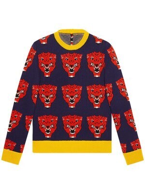 GUCCI タイガージャカードセーター