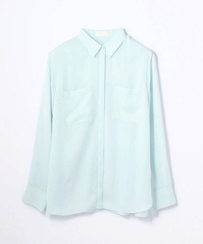 Ballsey シルクシアーサテン バックタックシャツ