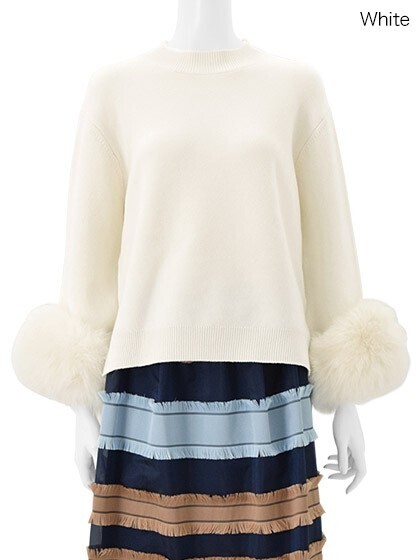 Chesty Sleeve Fur Knit