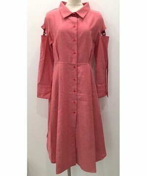 lilLilly ベルトショルダーシャツドレス