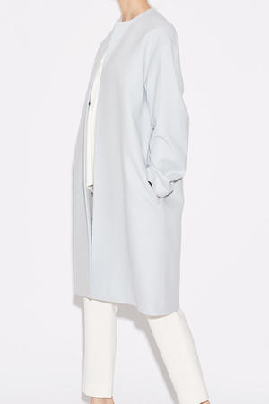 YOKO CHAN No-collar Coat