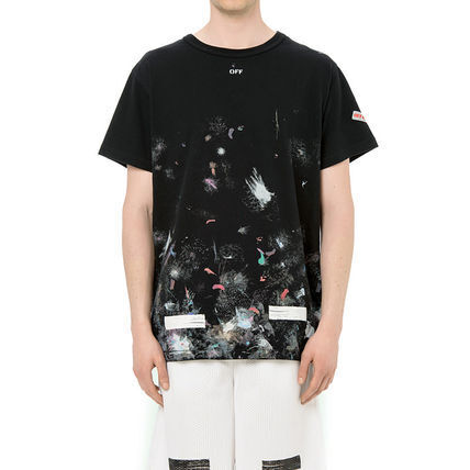 OFF-WHITE GALAXY BRUSHED PRINT T-SHIRT