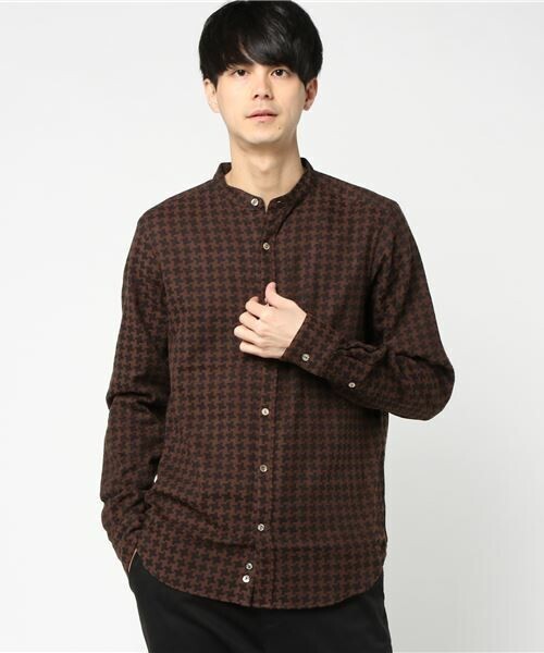 KATHARINE HAMNETT LONDON HOUND’S-TOOTH FLANNEL SHIRT