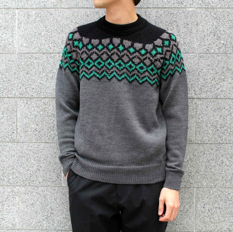 kolor / BEACON エクストラファインウール ノルディックニット