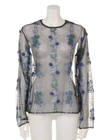 GREED International [GREED]BLOOM FLOWER Long Sleeve Blouse
