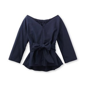 DRESSTERIOR コットンシルク ドロップショルダーブラウス