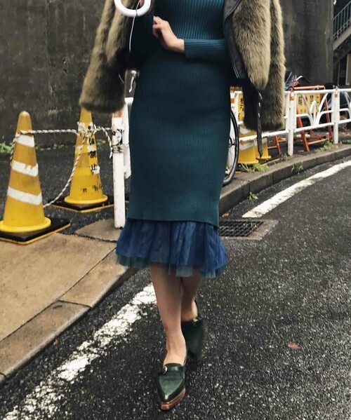 AMERI RIB KNIT MERMAID SKIRT