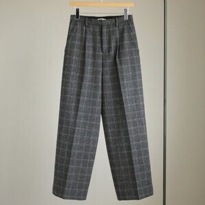 AURALEE GLEN CHECK WIDE SLACKS